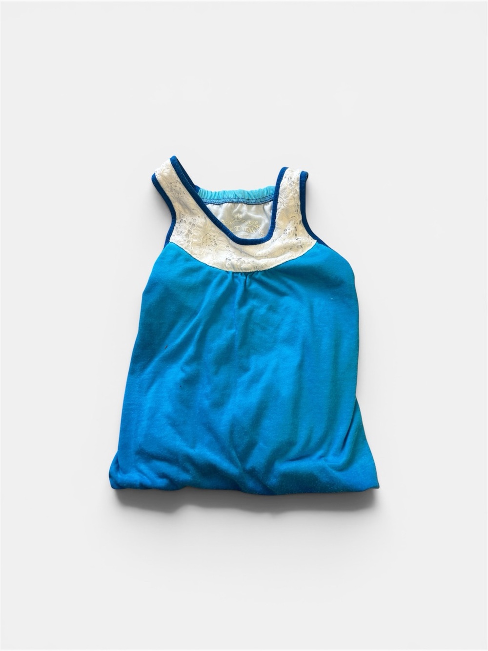 Bundle & save. Size 5Girls Blue Lace Yoke Tank Top